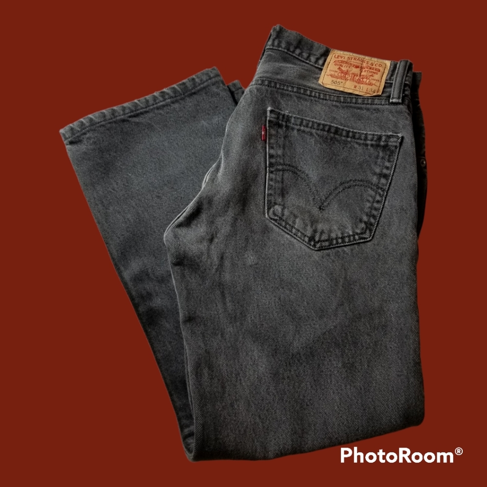 Levi's Straight Fit 505 Black Men's Jeans Preowned